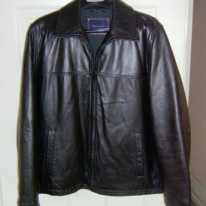 TOMMY HILFIGER LEATHER COAT – LARGE